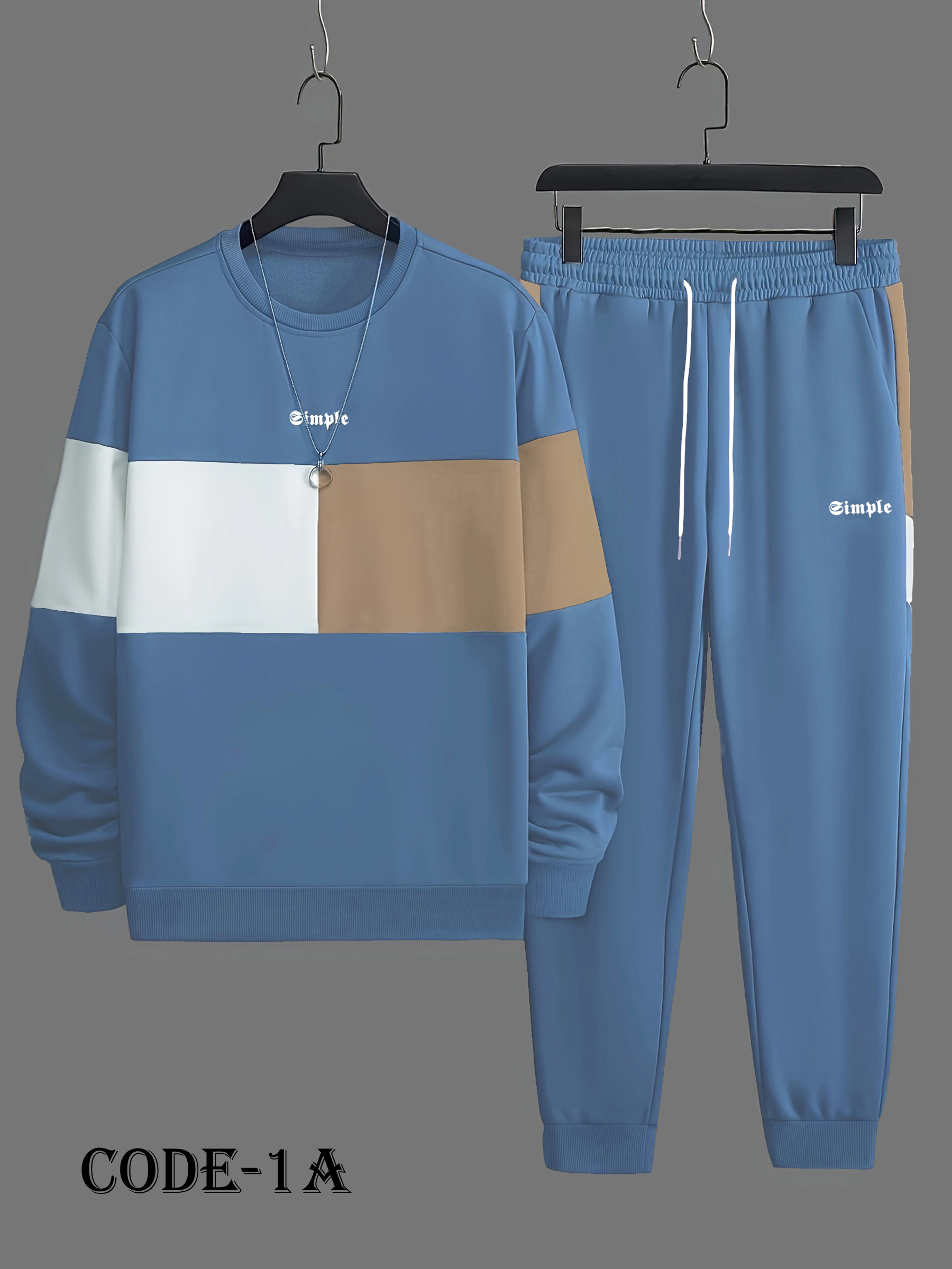 Men's Premium Sweatshirt & Sweatpants Joggers Set SS1-A2